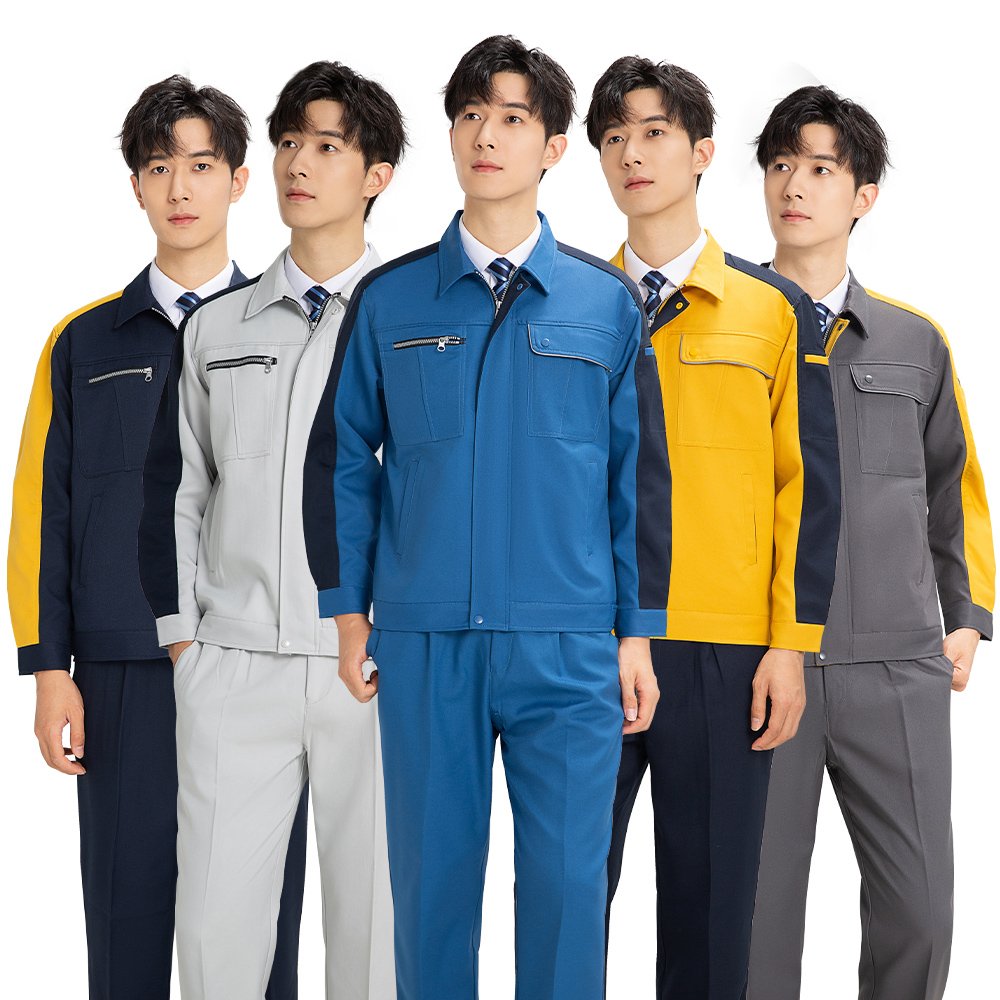 New Fashion Men Work Clothes Wear Resistant Mechanical Working Suits Coat Pants Construction Workwear Uniforms Factory Direct