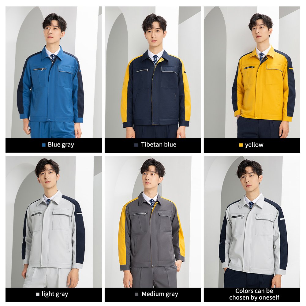 New Fashion Men Work Clothes Wear Resistant Mechanical Working Suits Coat Pants Construction Workwear Uniforms Factory Direct