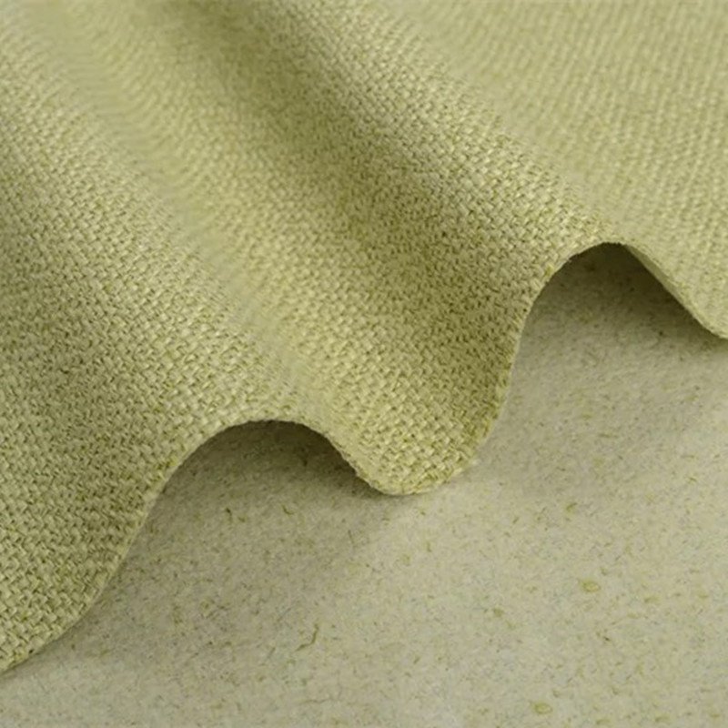LXYLSZ17 Unique Textured Solid Sofa Jacquard 100% Polyester Faux Poly Linen Fabric