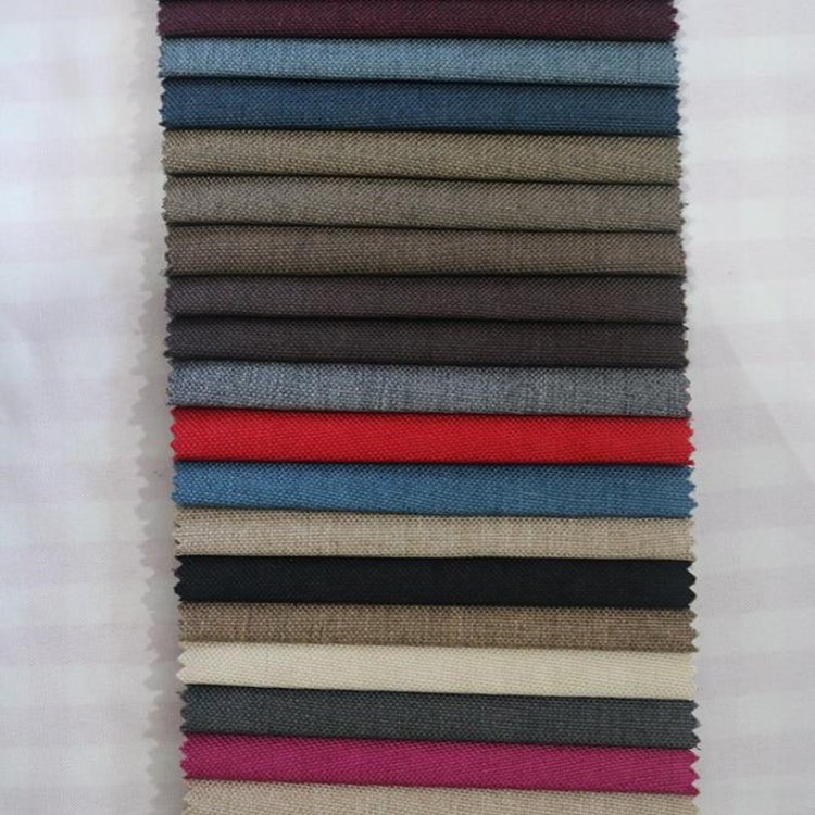 LXYLSZ17 Unique Textured Solid Sofa Jacquard 100% Polyester Faux Poly Linen Fabric