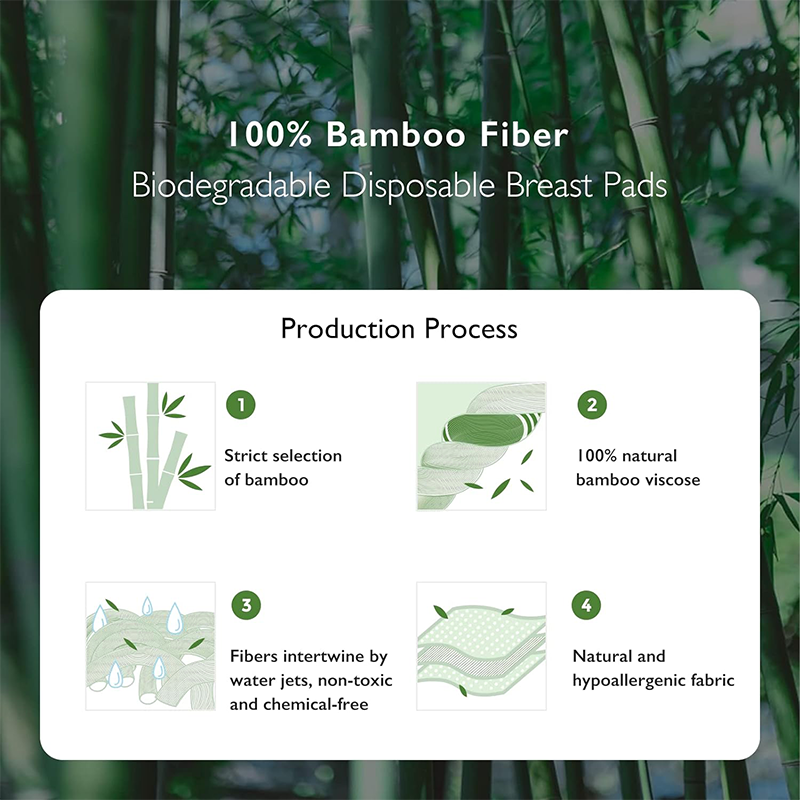 Hot Selling Product Leakproof Design Natural Bamboo Fiber Disposable Nursing Pads For Breast Feeding