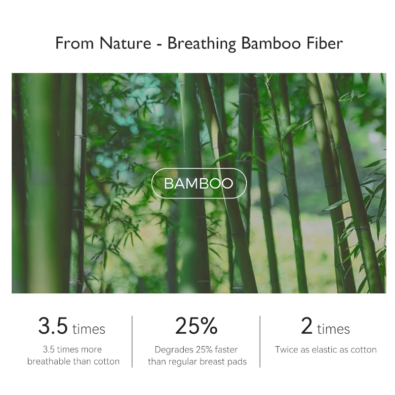 Hot Selling Product Leakproof Design Natural Bamboo Fiber Disposable Nursing Pads For Breast Feeding