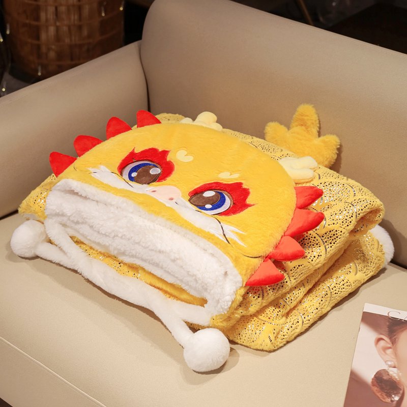 Zodiac dragon cloak hooded wearable cloak blanket mascot Red Cape Holiday Cosplay Costume for Women Girls