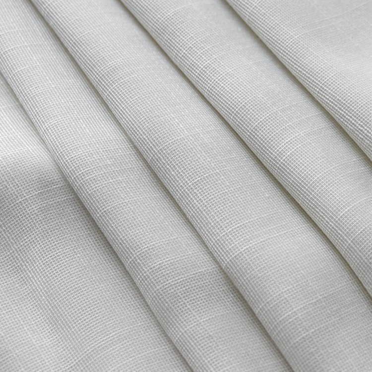 100% Polyester Sheer Fabric Linen Fabric Live Room Hotel Upholstery Flame Retardant Curtain Fabric