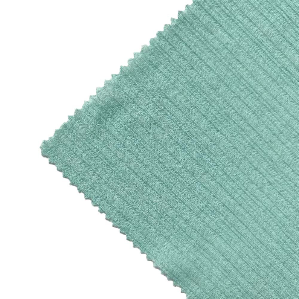 Hot sale New style OEM/ODM Custom design doris yard rib fabric polyester spandex rib knitting stretch summer fabric