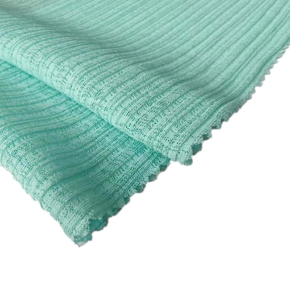 Hot sale New style OEM/ODM Custom design doris yard rib fabric polyester spandex rib knitting stretch summer fabric