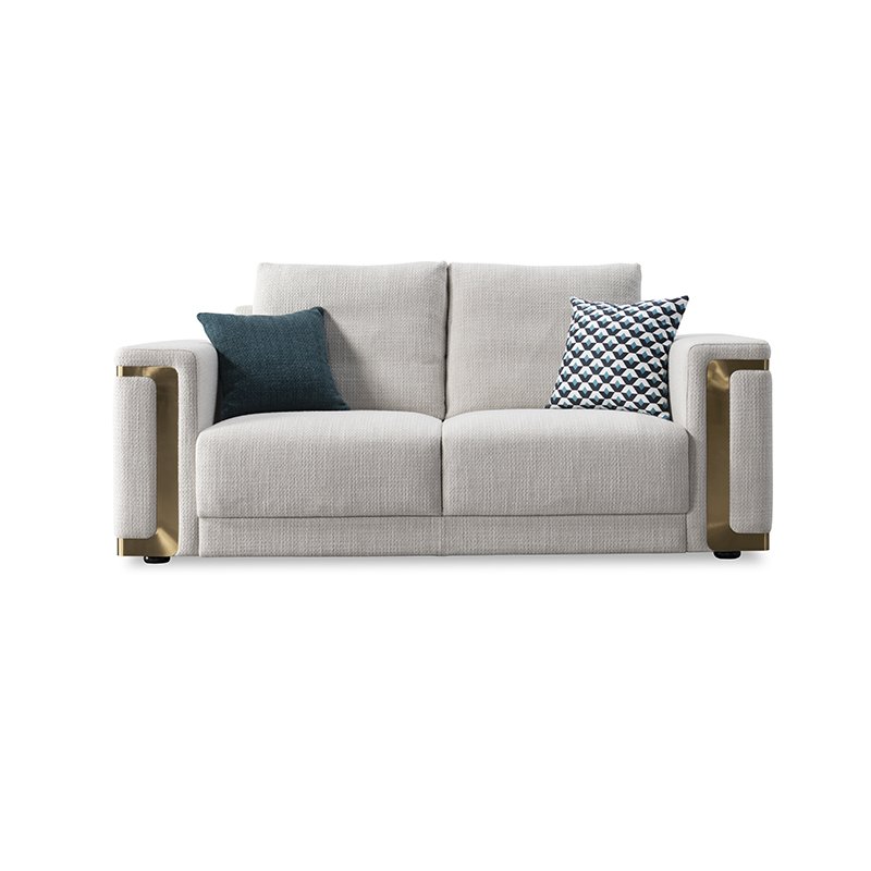 Light Luxury Design Sense Simple Soft Furniture Stainless Wood Frame upholstered Cotton Linen Fabric Sofa