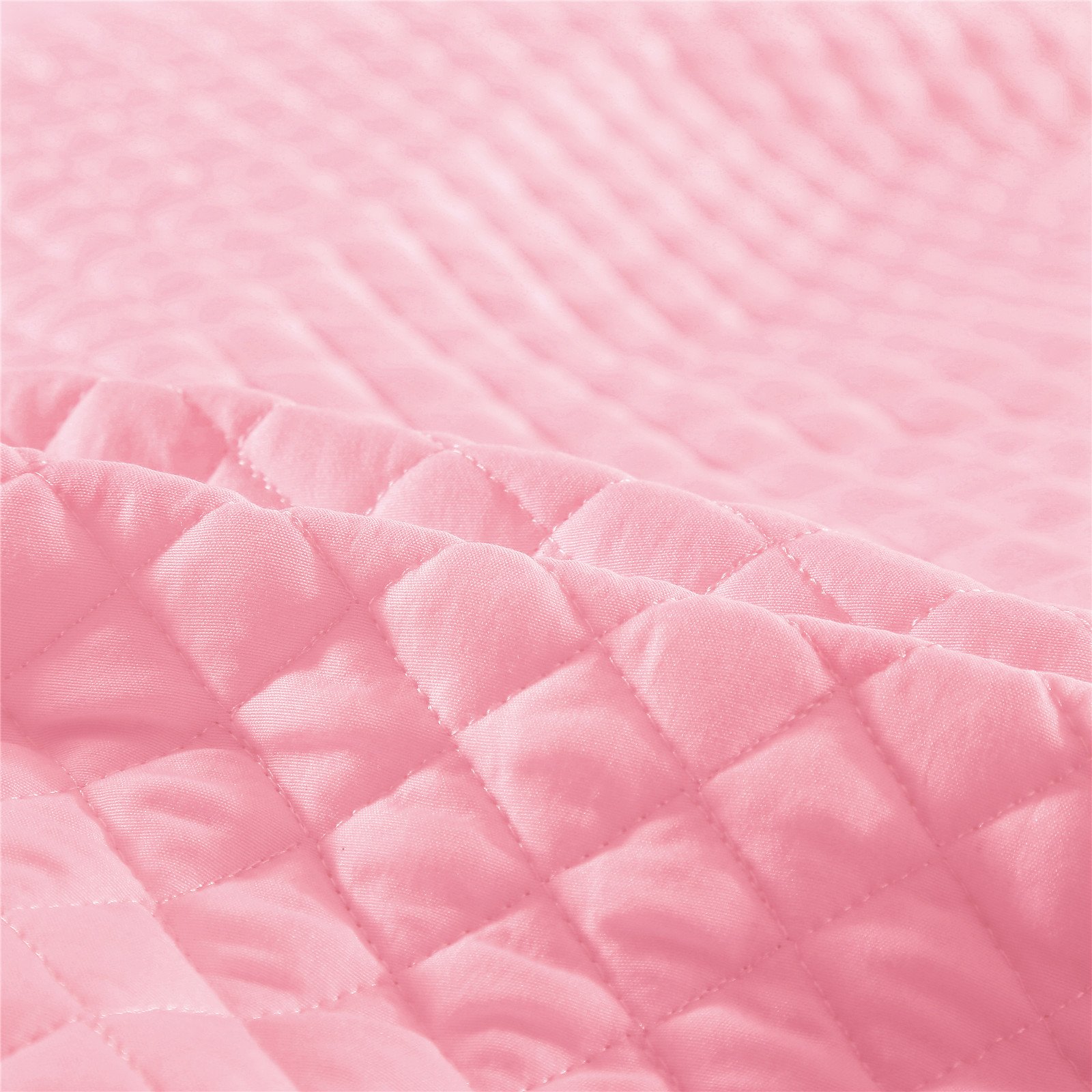Grid Patterned Double Bedspread for Girls with Cotton & Polyester Fill Home & Hotel Bedroom Coverlet Set Fabric Material