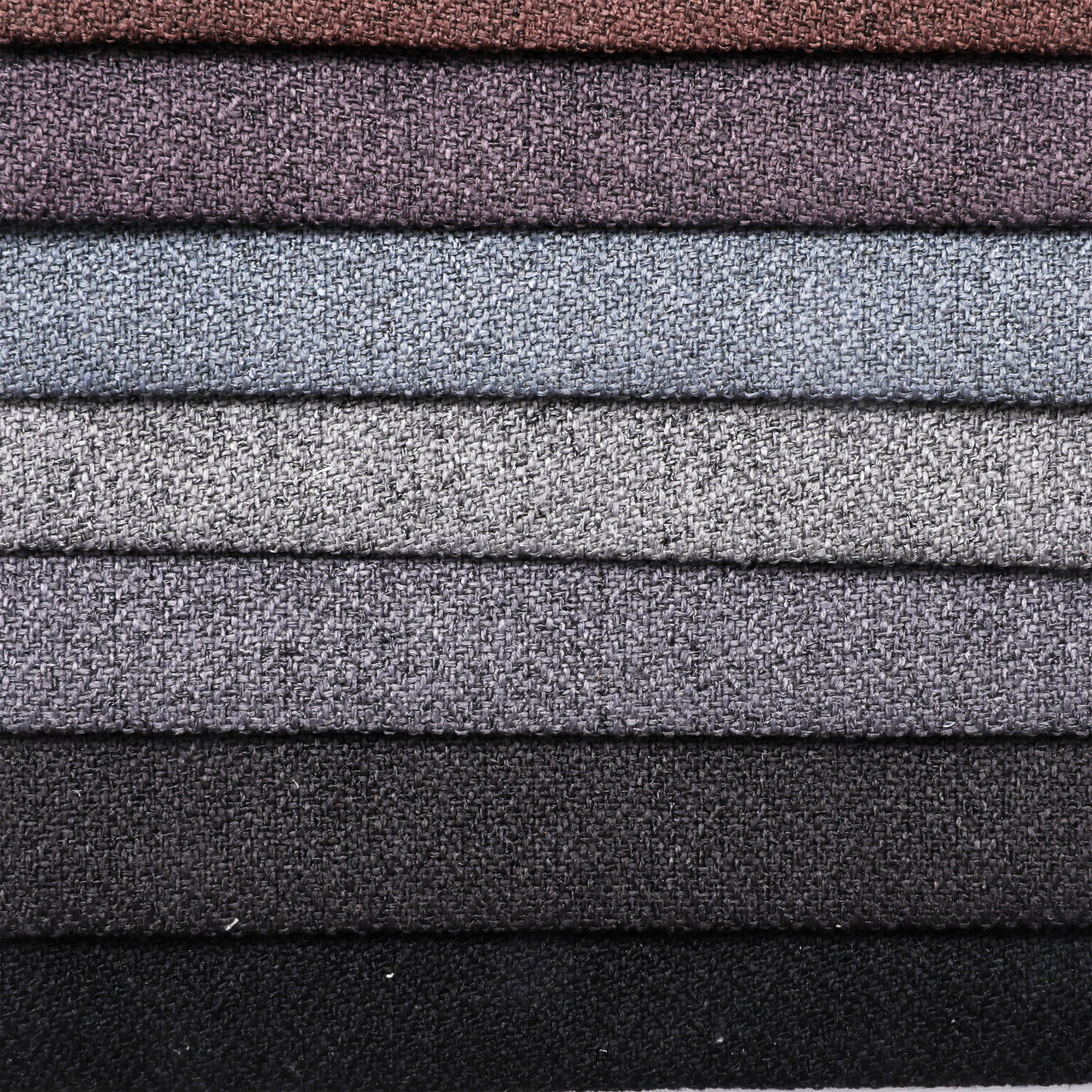 Stock item High quality waterproof sofa fabric upholstery linen look faux linen polyester textured fabric for sofa and cushion
