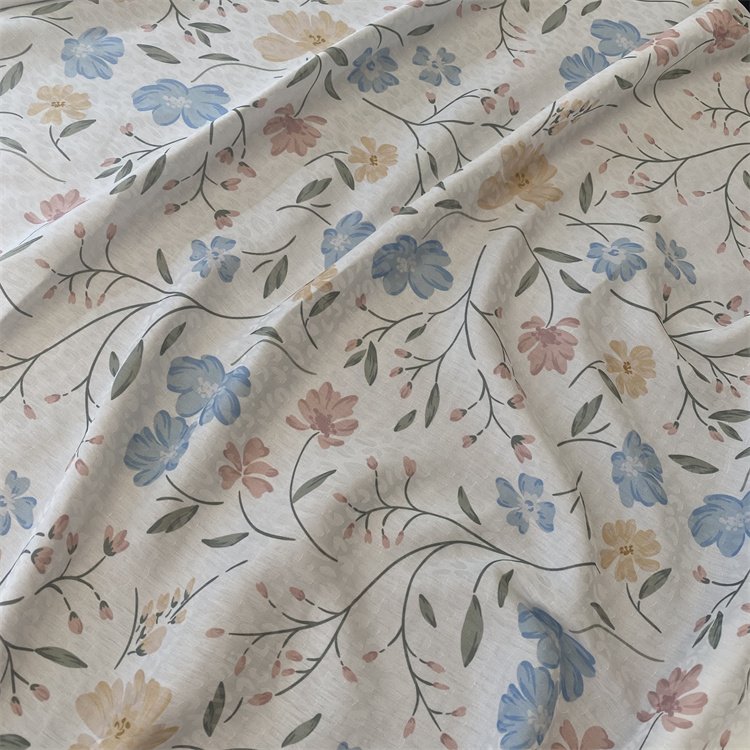 CLOTHING FABRIC GOOD SALE SUPER SOFT 2021 floral print fabric SATIN JACQUARD PAJAMA FABRICS FOR SLEEPING WEAR