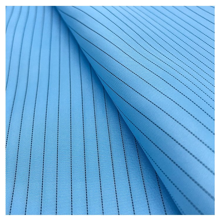 Conductive Wire Esd Polyester Fabric Anti-static Fabric Lint-free ESD 5mm Fabric For Cleanroom Workwear