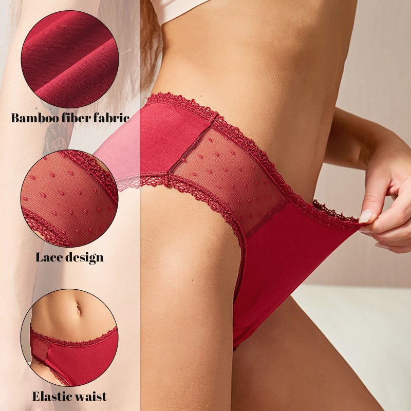 Evenyoung 4 Layers Leak Proof Bamboo Fiber Culotte Menstruelles Period Panties Biodegradable Bamboo Free Odor Period Underwear