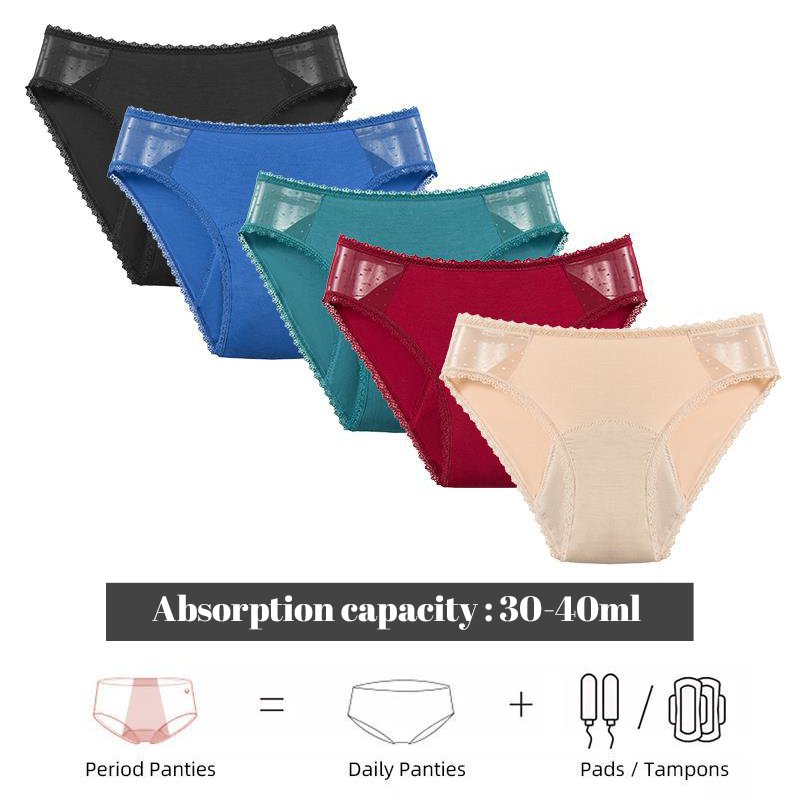 Evenyoung 4 Layers Leak Proof Bamboo Fiber Culotte Menstruelles Period Panties Biodegradable Bamboo Free Odor Period Underwear