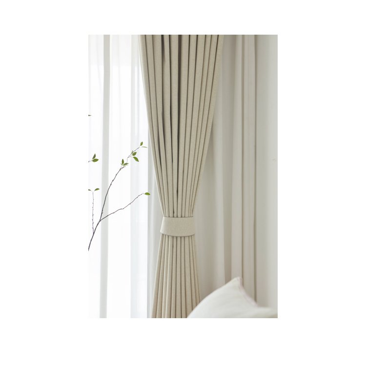 Highly Effective Double China Sided Rough Hemp New Technology Fine Grain Technology Luxury Sun Shade Blocker Curtains