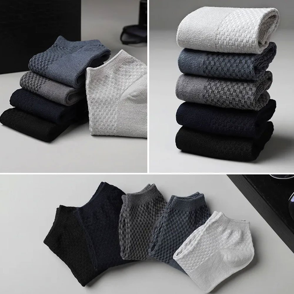 New Cotton Made Plain Customized Ankle Socks Custom Bamboo Fiber High Quality Crew Ankle Breathable Soft Low-cut Ankle Socks