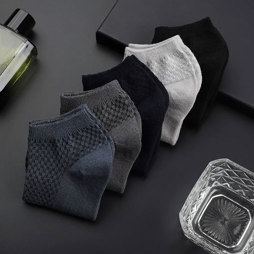 New Cotton Made Plain Customized Ankle Socks Custom Bamboo Fiber High Quality Crew Ankle Breathable Soft Low-cut Ankle Socks