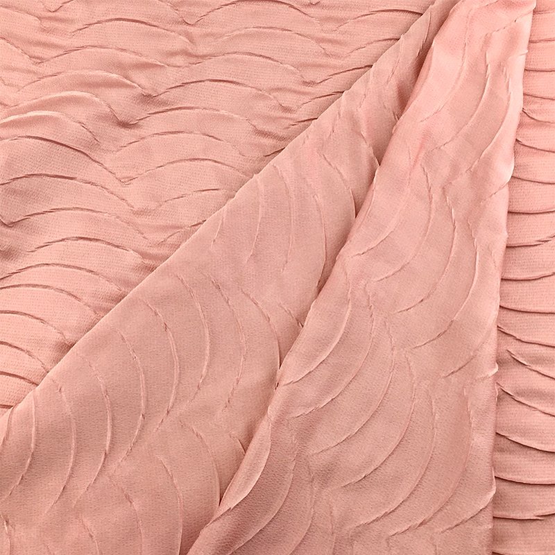 Pleated material creasing crinkle jacquard satin wrinkled textile fabrics 100% polyester crepe crinkle fabric