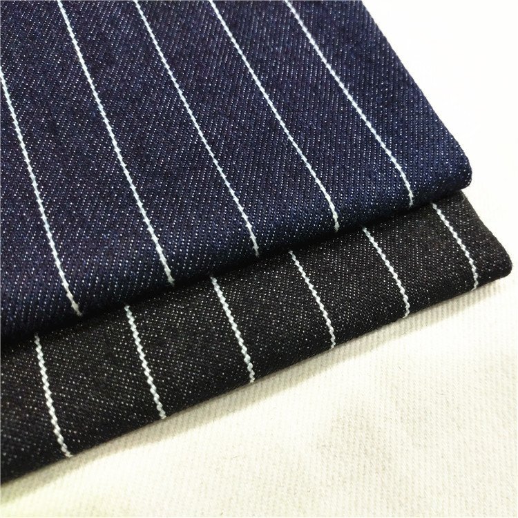 Polyester cotton yarn dyed stretch jacquard denim fabric yarn dyed plaid elastic jean fabric