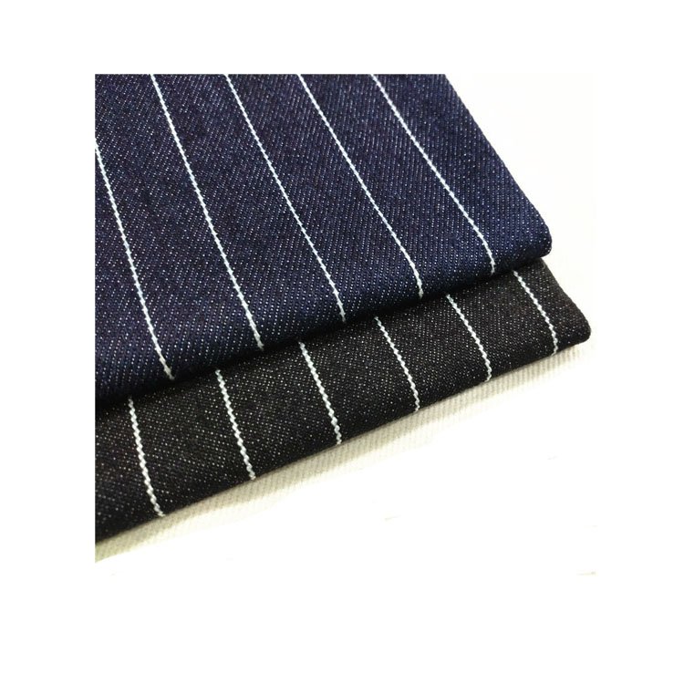 Polyester cotton yarn dyed stretch jacquard denim fabric yarn dyed plaid elastic jean fabric