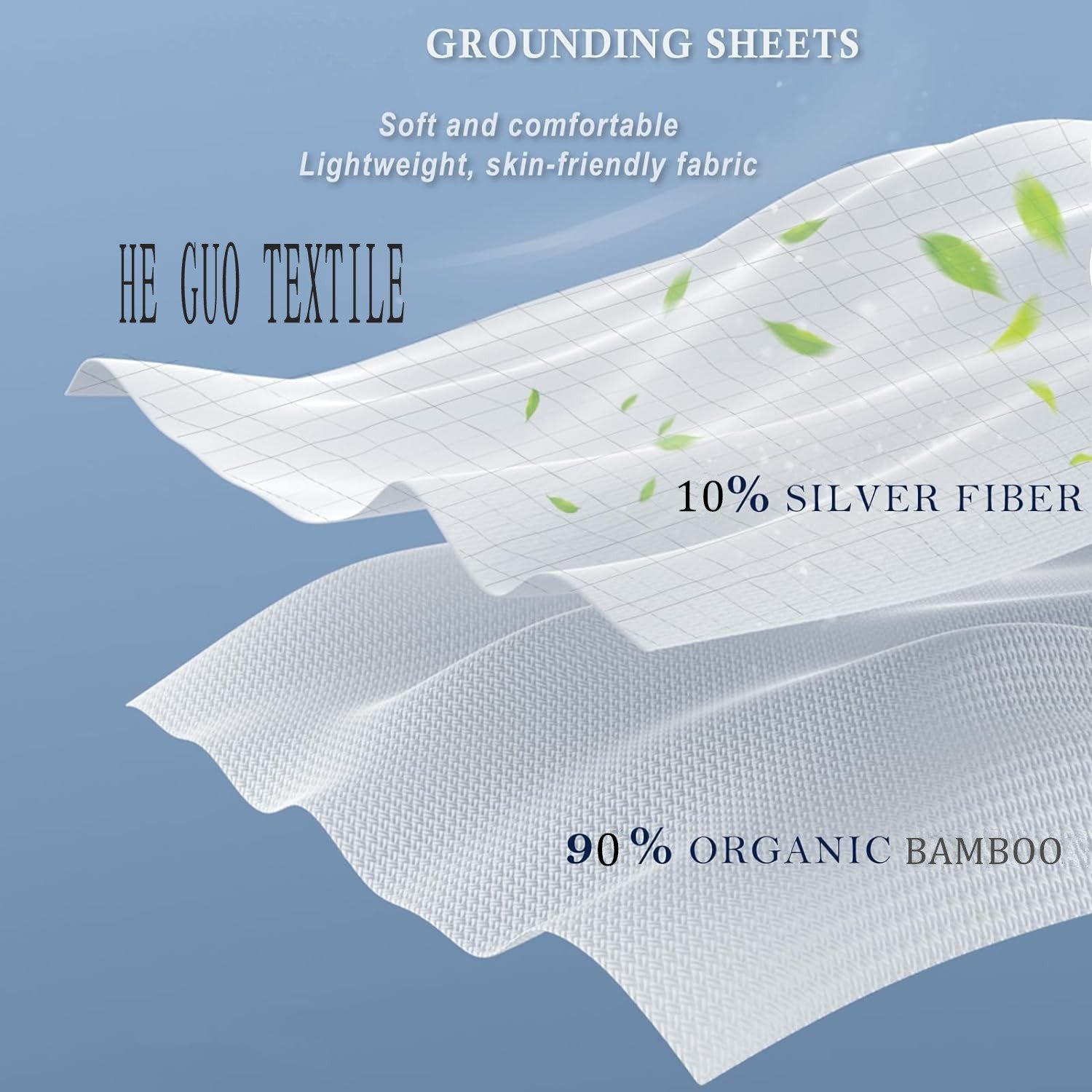 Bamboo Conductive Silver Fiber Grounding fitted bed sheets Organic Bamboo grounding bedding cover