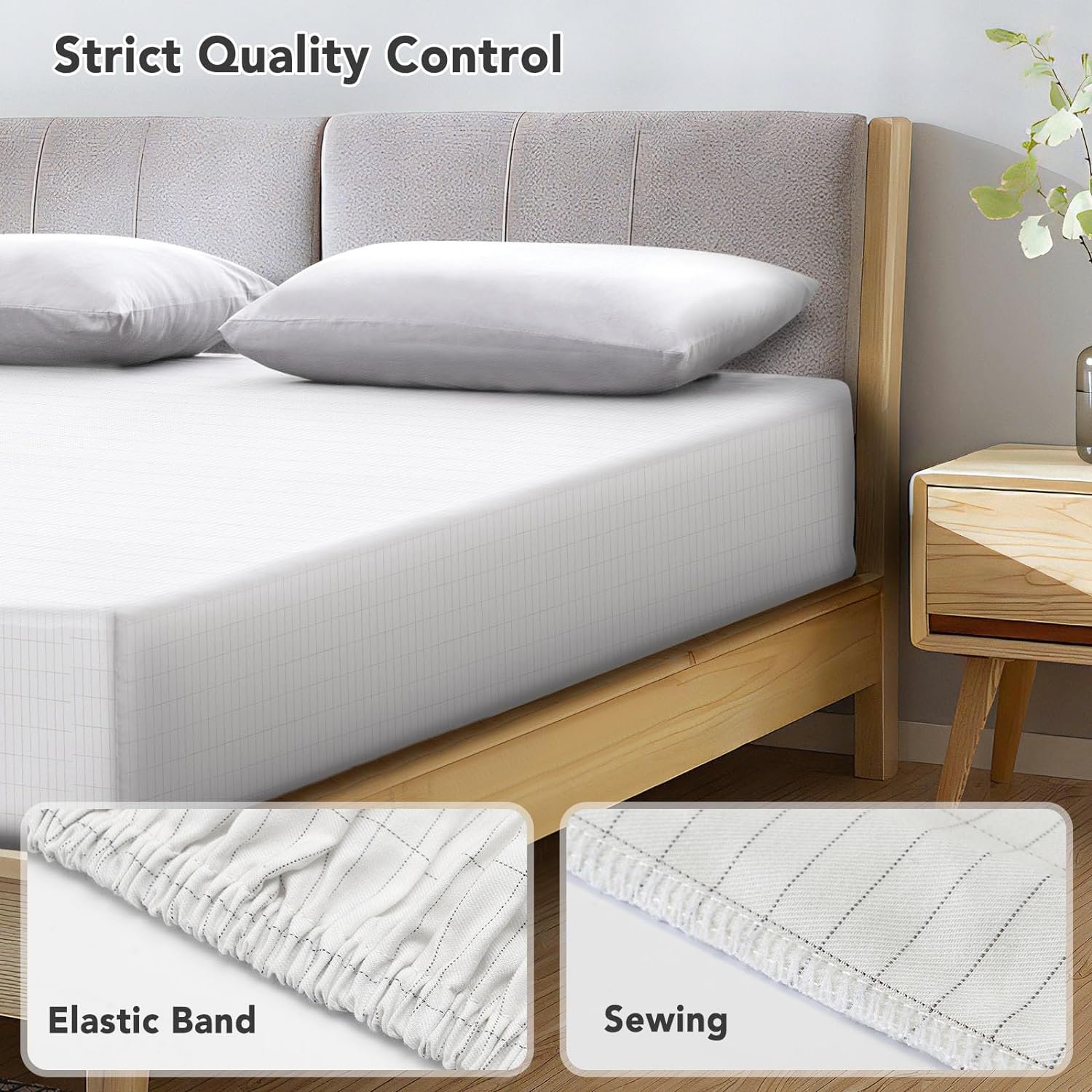Bamboo Conductive Silver Fiber Grounding fitted bed sheets Organic Bamboo grounding bedding cover
