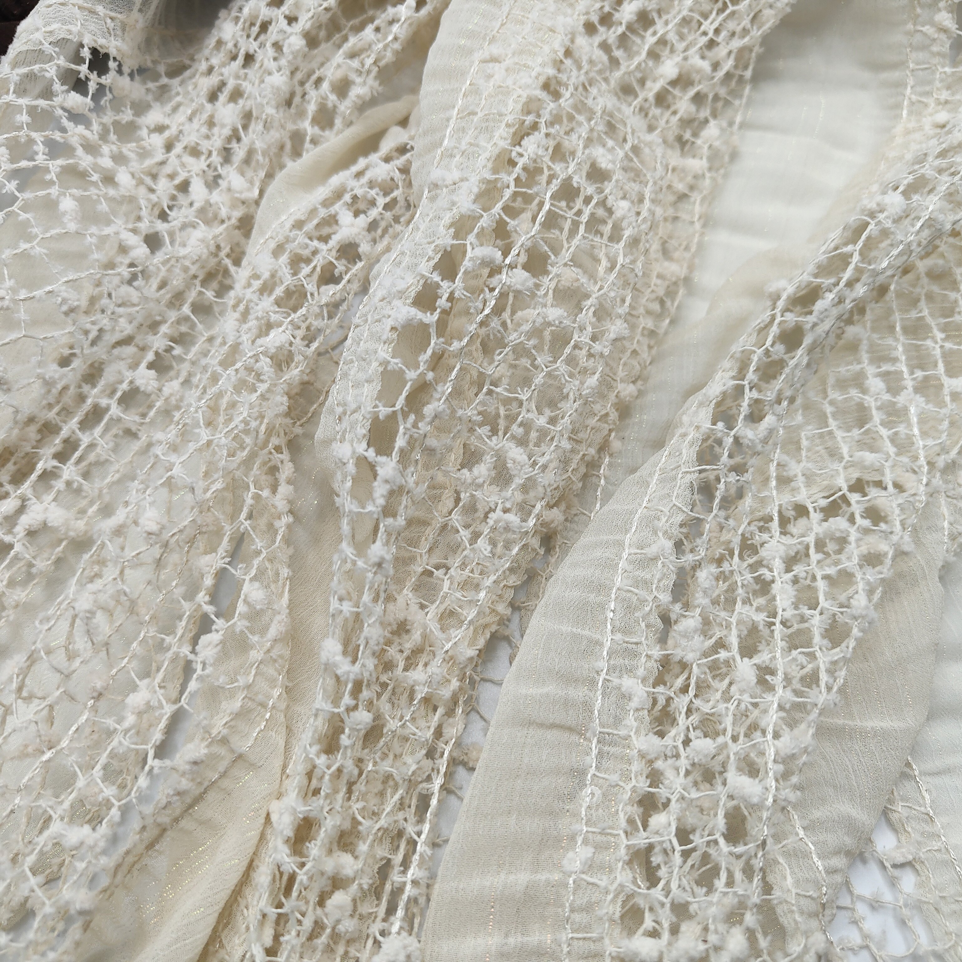 Fashion 2023 High Quality Bright silk chiffon patchwork mesh Jacquard Brocade Design Tailor Brocade Fabric For Garments
