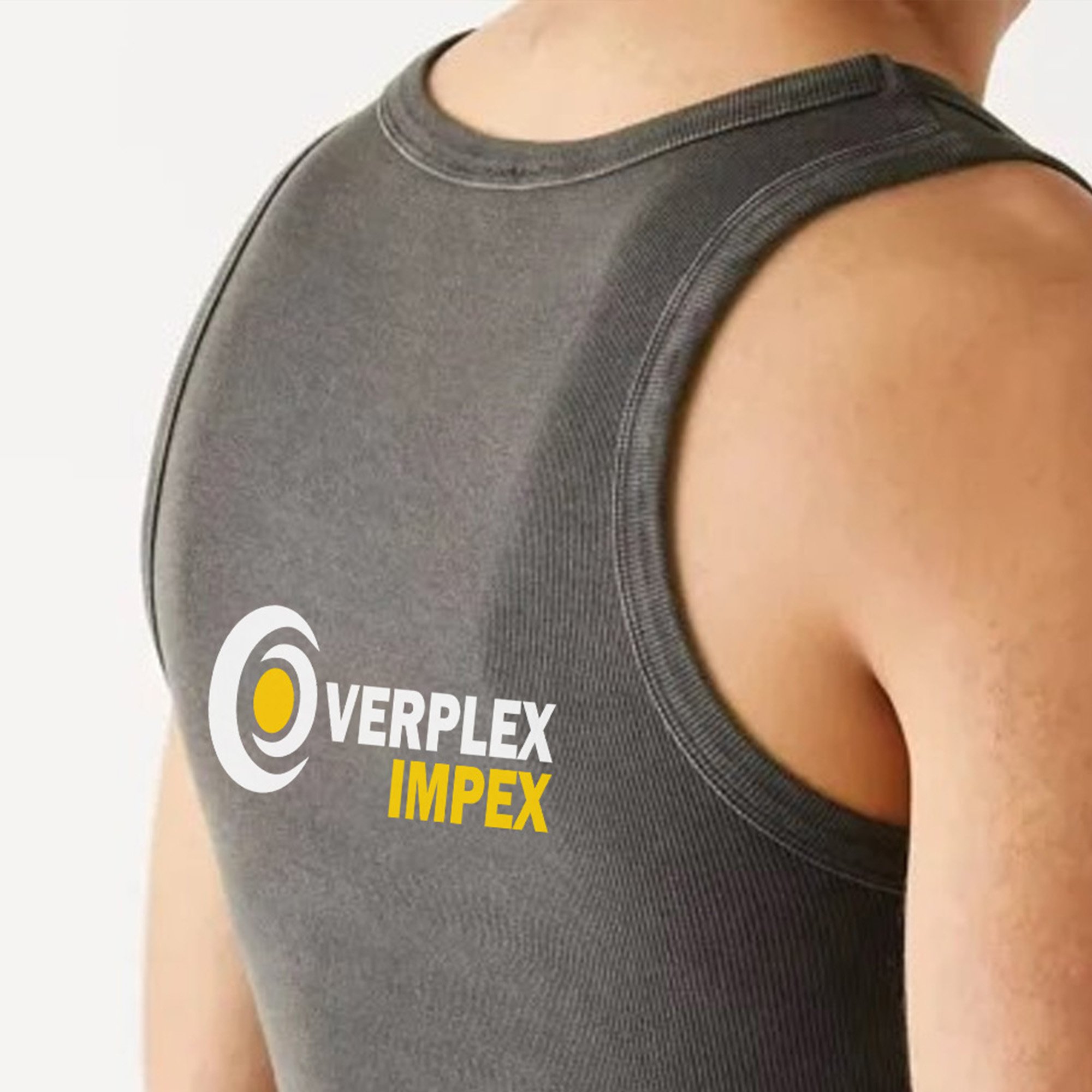 Men's Fitness Seamless Gym Tank Tops Quick Dry Bamboo Athletic Muscle Activewear with Custom Logo Print Bodybuilding Singlet