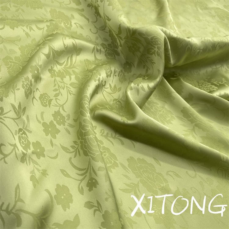 WOVEN 100% POLYESTER SATIN FABRIC wholesale DESIGN SATIN JACQUARD FABRIC SATIN POLYESTER FABRIC FOR CLOTHING
