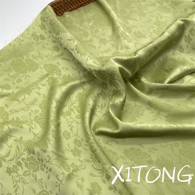 WOVEN 100% POLYESTER SATIN FABRIC wholesale DESIGN SATIN JACQUARD FABRIC SATIN POLYESTER FABRIC FOR CLOTHING