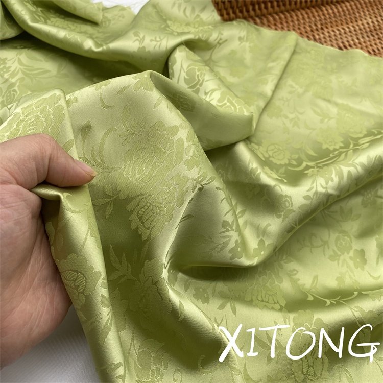 WOVEN 100% POLYESTER SATIN FABRIC wholesale DESIGN SATIN JACQUARD FABRIC SATIN POLYESTER FABRIC FOR CLOTHING