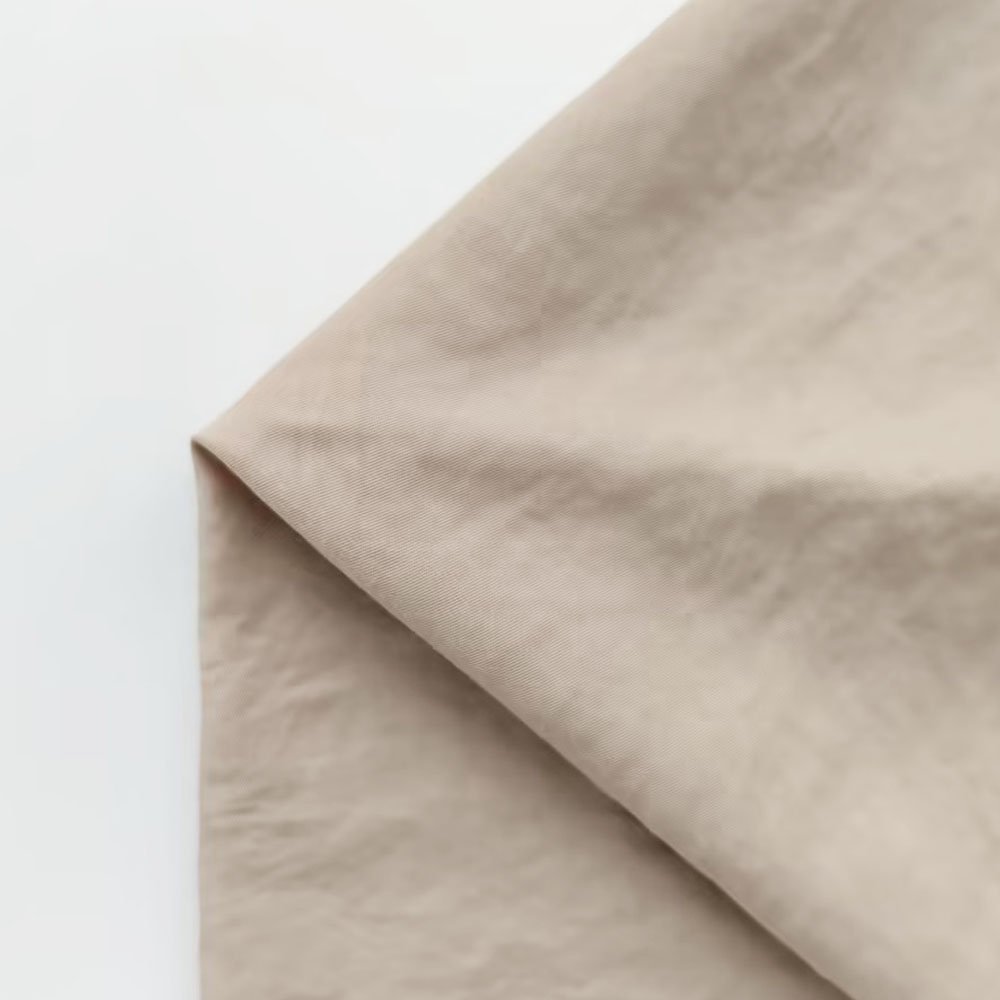 65/35 N/R Satin Fabric Bamboo like 100G/SQM Bamboo Fiber Diagonal 57/58" Plain Dyed for Garments Bags Skirts for Boys