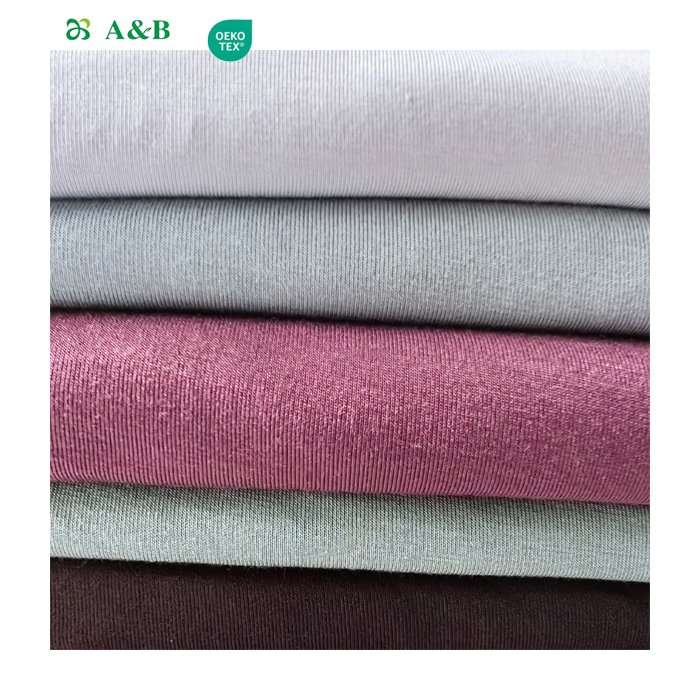 Z025 Bamboo fiber fabrics OEKOTEX-100 Anti-Bacterial Sustainable Organic Knitting 95% bamboo 5% spandex fabric for underwear