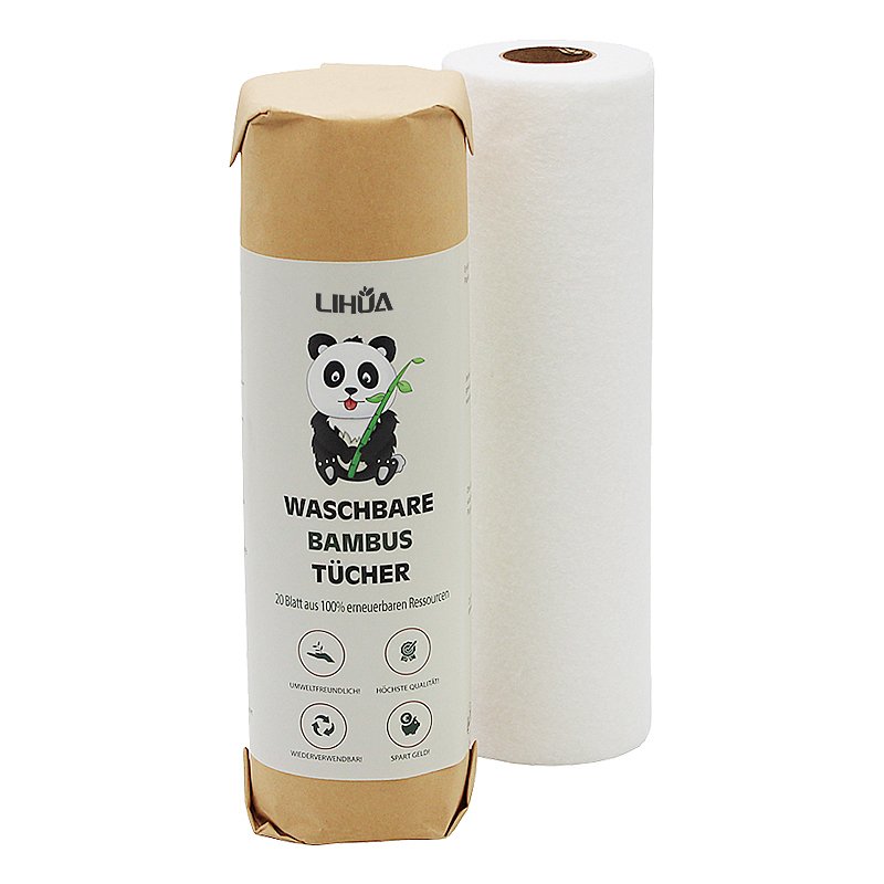 2023 New Design Washable Biodegradable organic Reusable 100% Bamboo Fiber Paper Towel Bamboo Kitchen Wipes