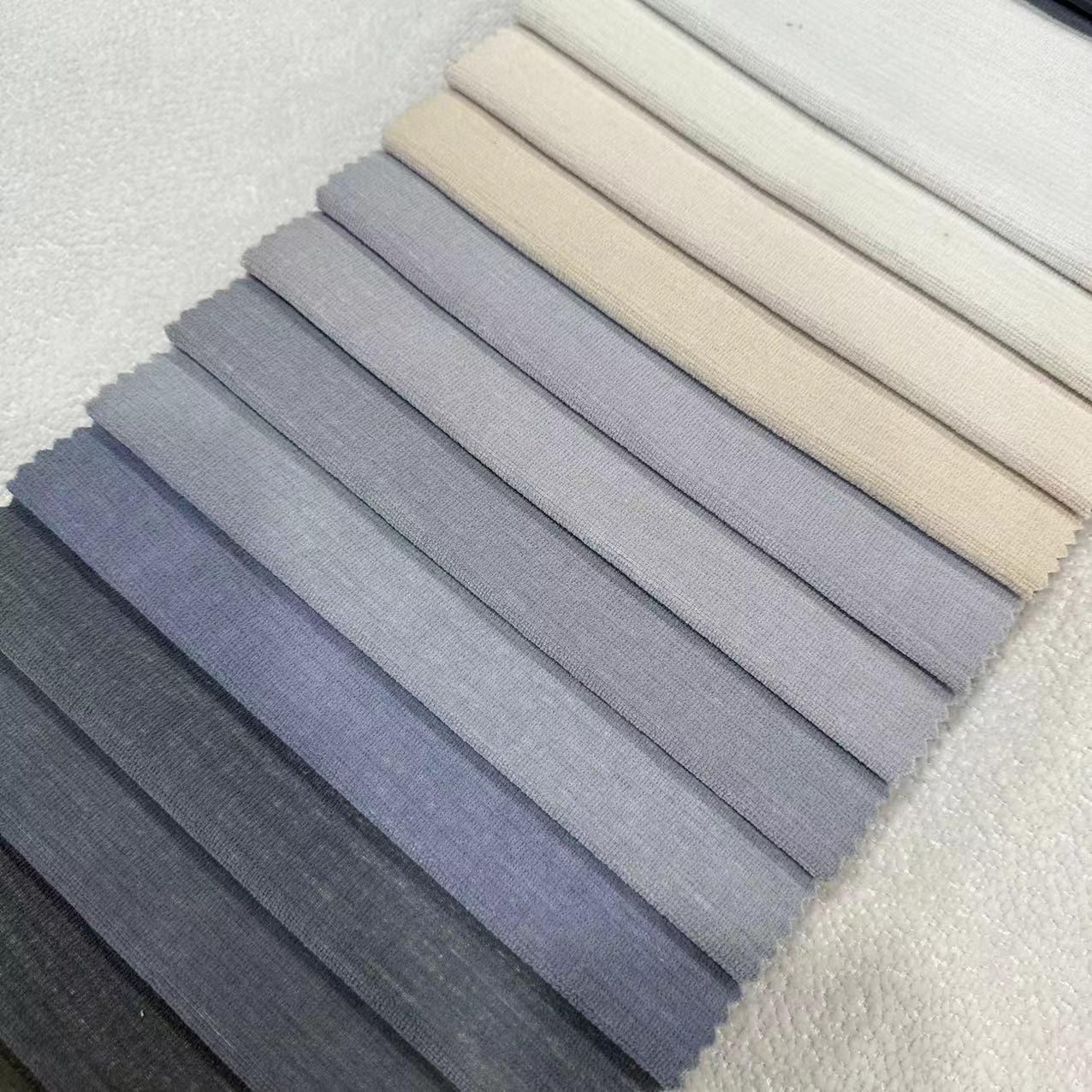 23007- polyester home textile sofa fabric for plain Comfortable Warm Upholstery Pillow linen curtain fabrics For Home