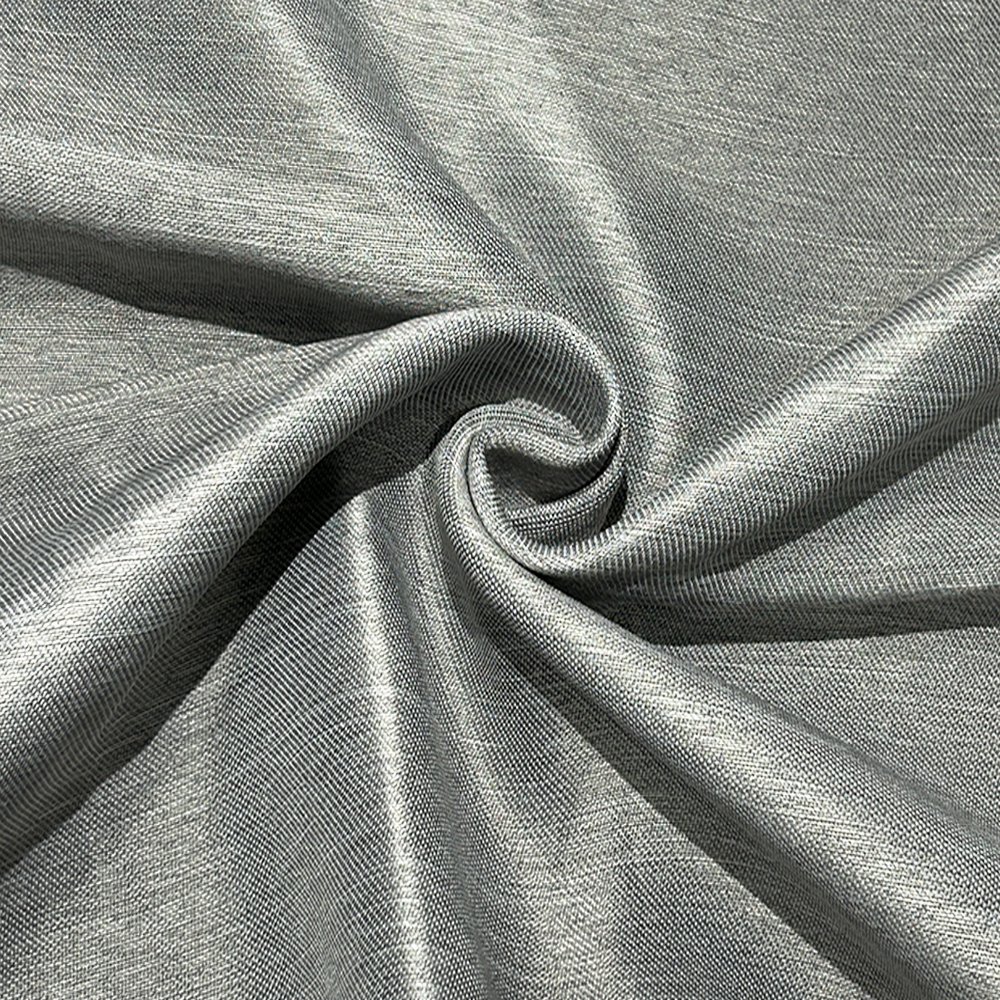 Custom 2.8-3M width factory Inherent flame retardant slub linen style 330g/㎡ 924g/m dimout decoration blackout curtains fabric