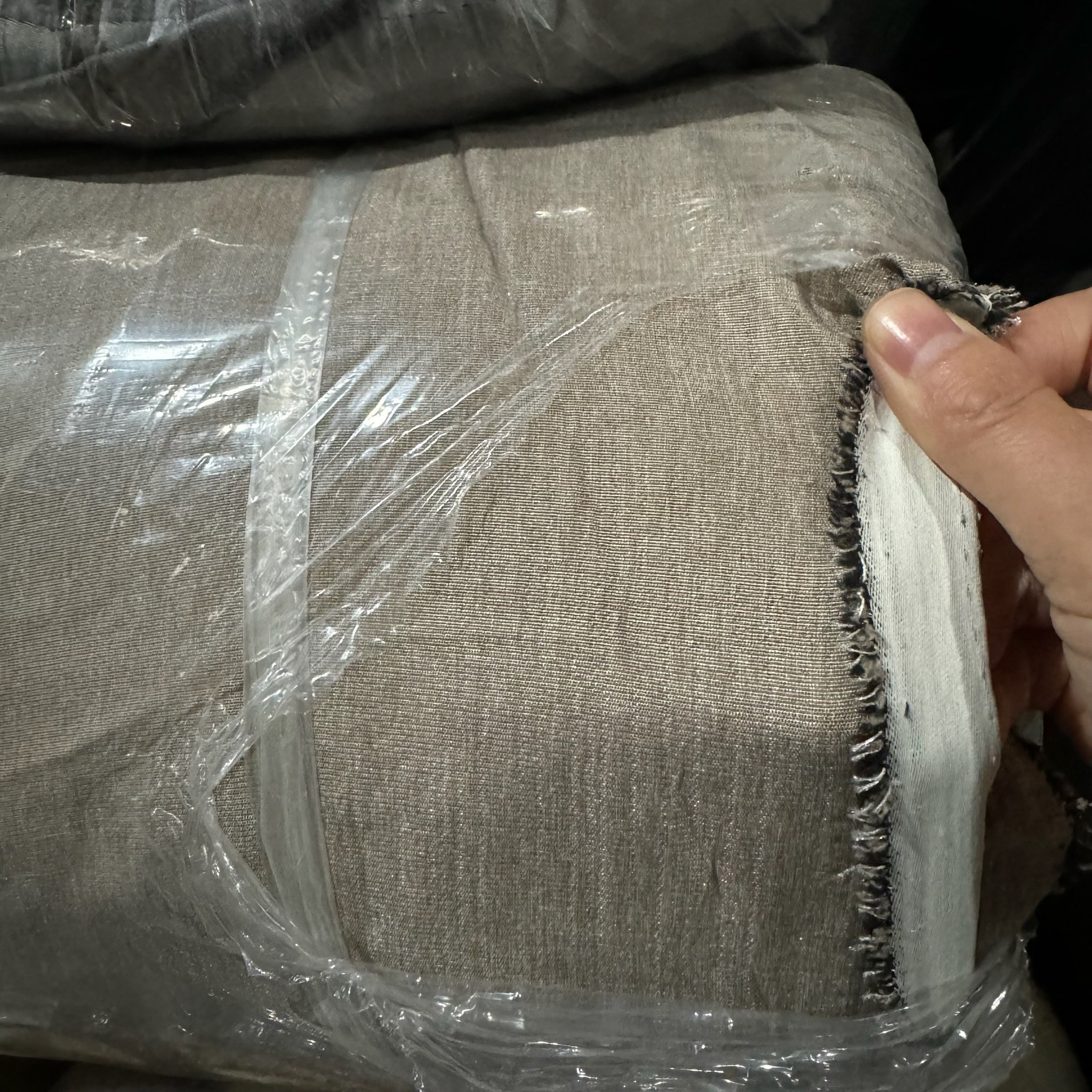 Wholesale 100% blackout Linen Curtain Fabric Pure Colors with Blackout Feature Economically Priced
