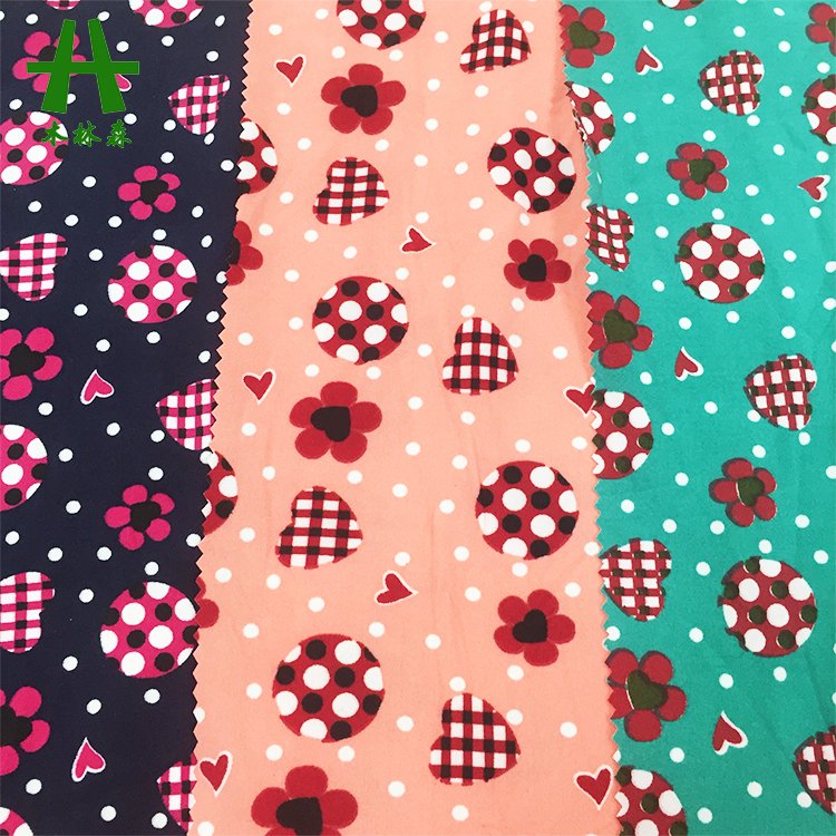 Mulinsen Textile DTY Double Brush Printed Spandex Polyester Jersey Fabric