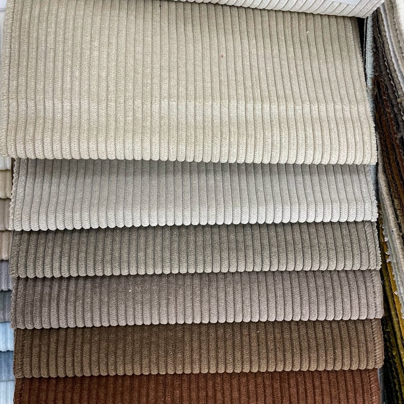 Popular Hot Sale IN STOCK 100% Polyester corduroy sofa home deco fabric sofa furniture textile upholstery fabric for couch