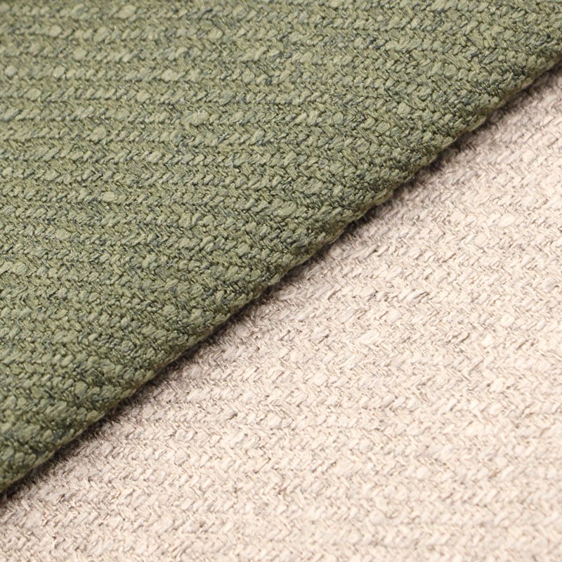 wholesale cheap lazy boy style polyester tweed weave laminated linen look mattress upholstery fabric cloth material from suzhou