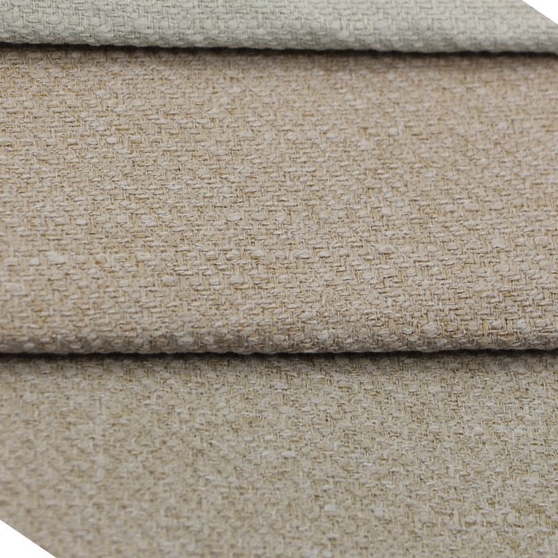 wholesale cheap lazy boy style polyester tweed weave laminated linen look mattress upholstery fabric cloth material from suzhou
