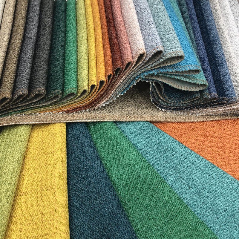 Factory Sale Coarse Linen Sofa Fabric Cotton Linen For Cushion Pillow Car Cover Bag Wholesale