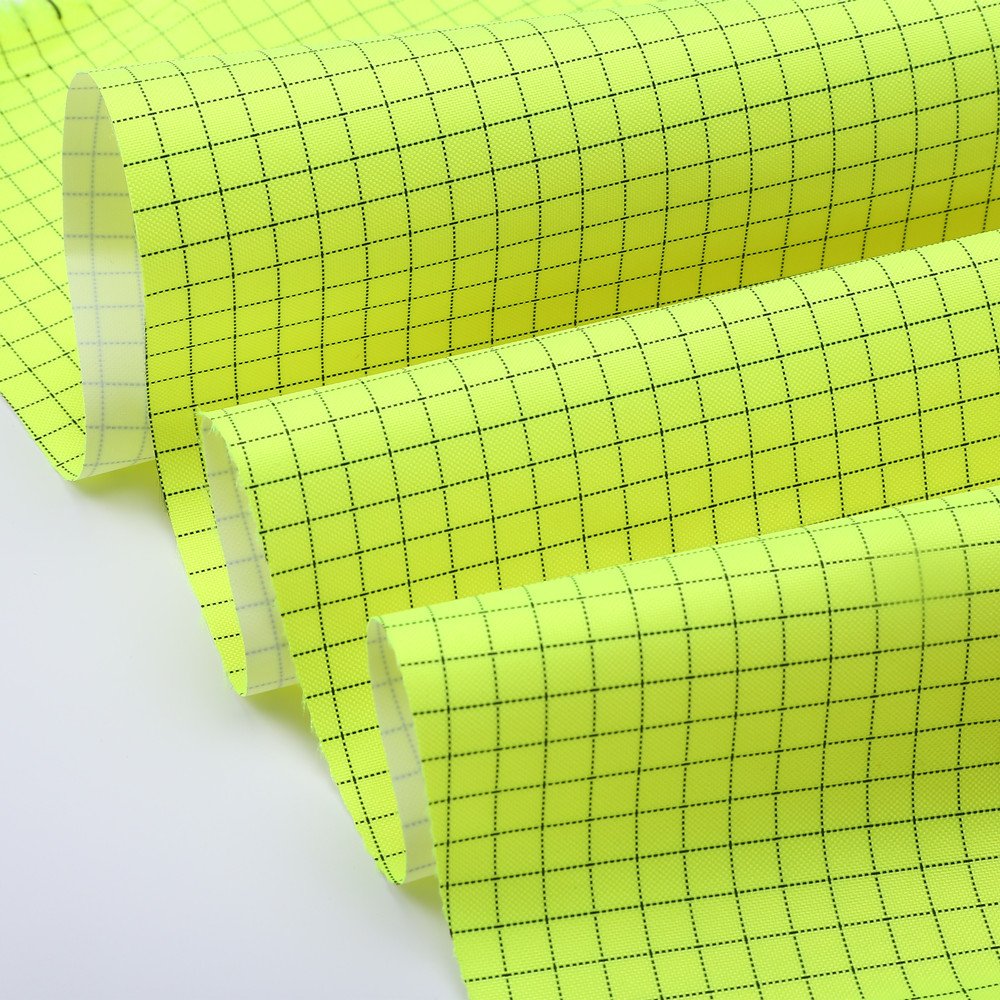 ESD Polyester Fluorescent Conductive Flame Retardant Fireproof Oxford Fabric For Workwear