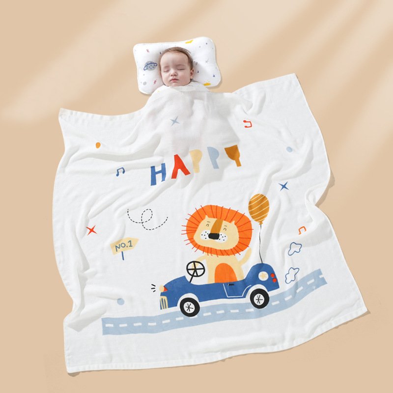 Soft Bamboo Cotton Fabric Muslin Infant Baby Swaddle Wrap Blanket Bamboo Fiber Cover Blanket Children's bath towel