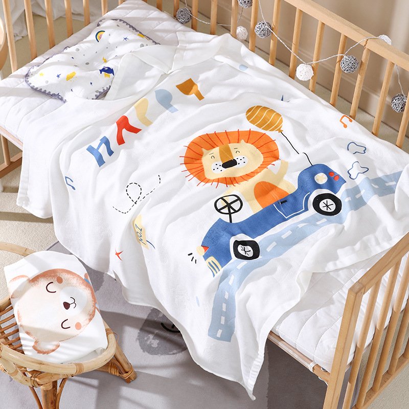 Soft Bamboo Cotton Fabric Muslin Infant Baby Swaddle Wrap Blanket Bamboo Fiber Cover Blanket Children's bath towel