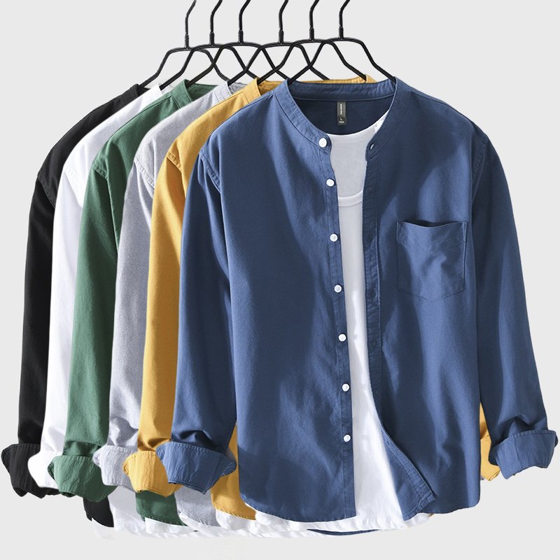 Custom Plus Size100% Cotton Casual Formal Dress Work Shirts For Men Button Up Long Sleeve Men's Linen Shirts