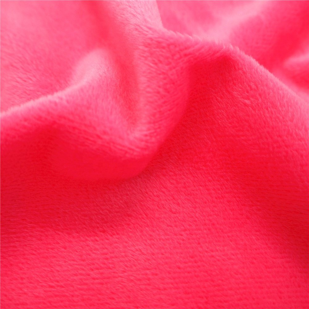 100% Polyester Minky Fabric Super Soft DTY/FDY Velboa wholesale Knitted Minky plain Toy/Bedding/Pillow Covers Plush Fabric