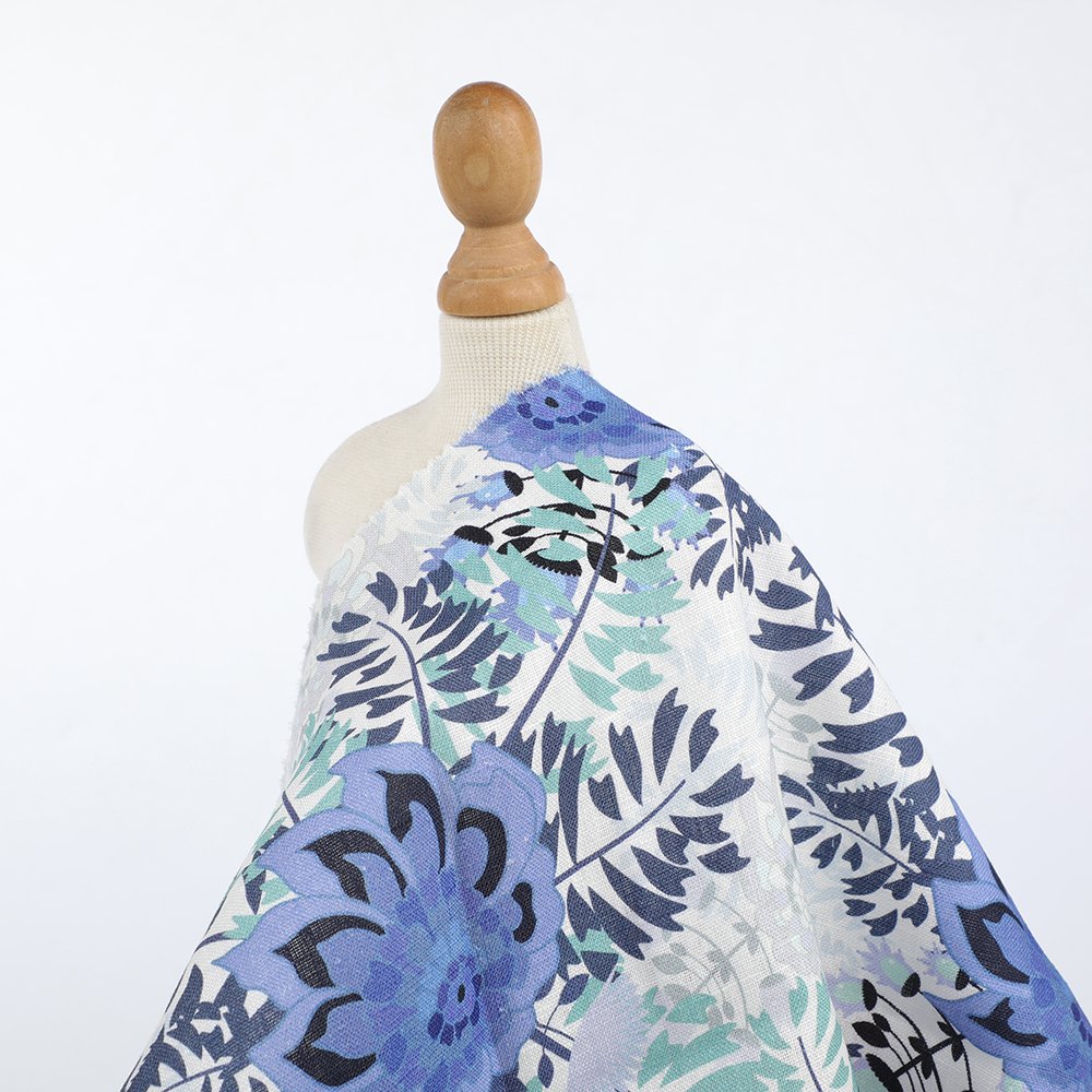 High quality custom digital printing 25%silk 75% linen chiffon fabric for clothing