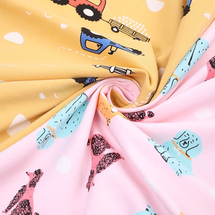 Breathable fabric Custom Printed Bamboo Jersey Fabrics With No MOQ