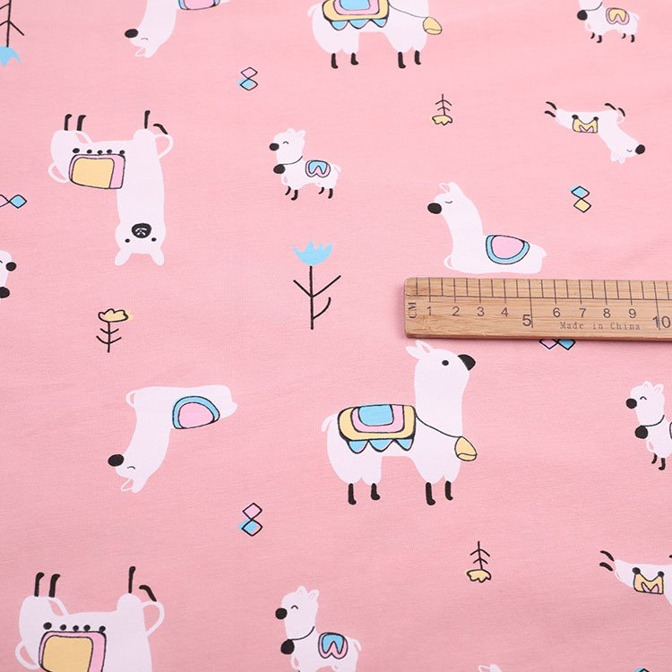 Breathable fabric Custom Printed Bamboo Jersey Fabrics With No MOQ