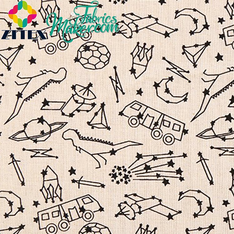 ZTTEX Eco-friendly Unstoppable embroidery linen fabric